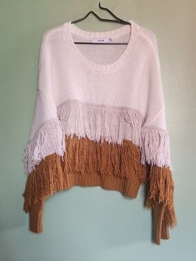 JustFab Fringe Sweater